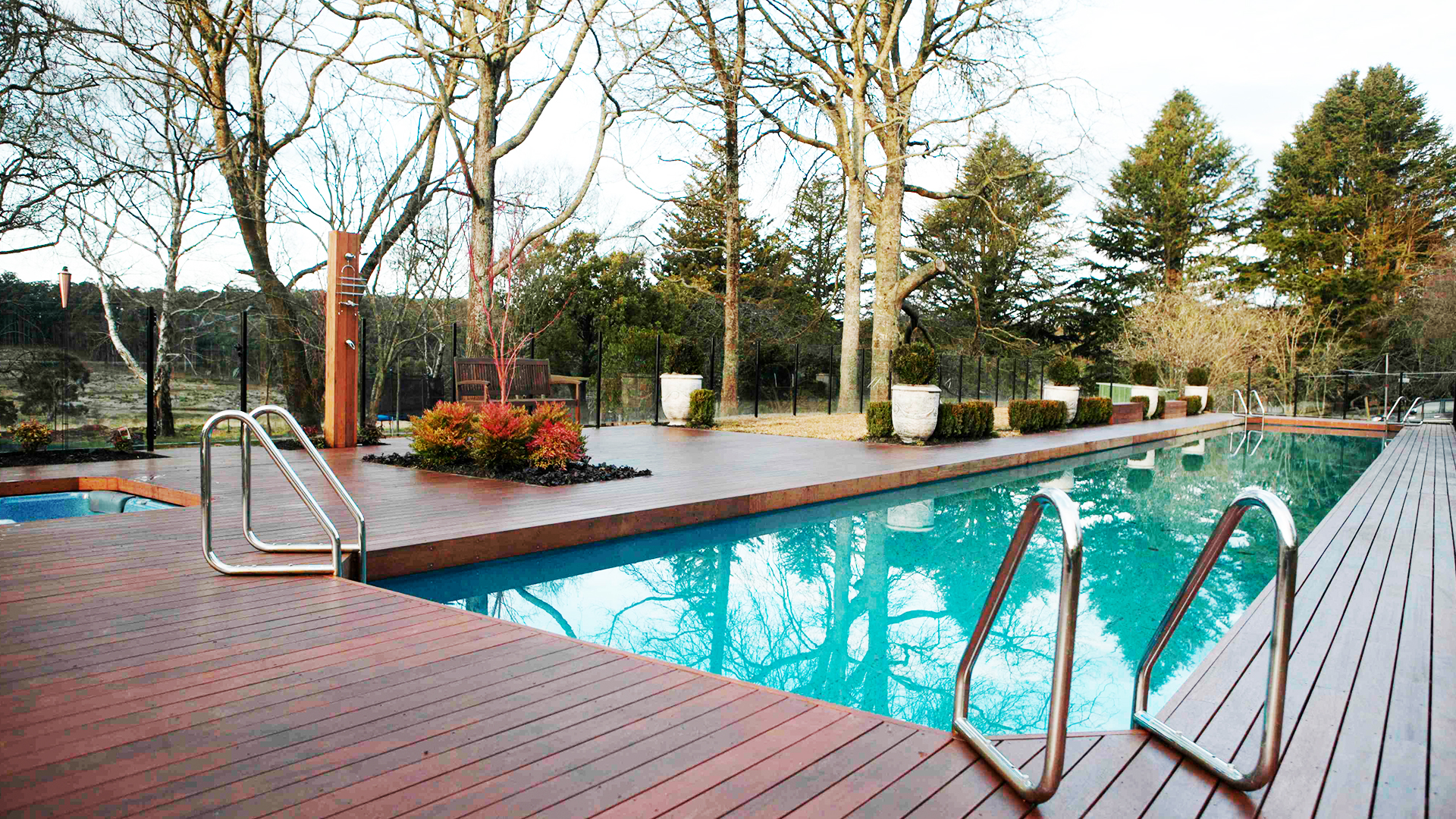 Completed residential pool by Poolsabove